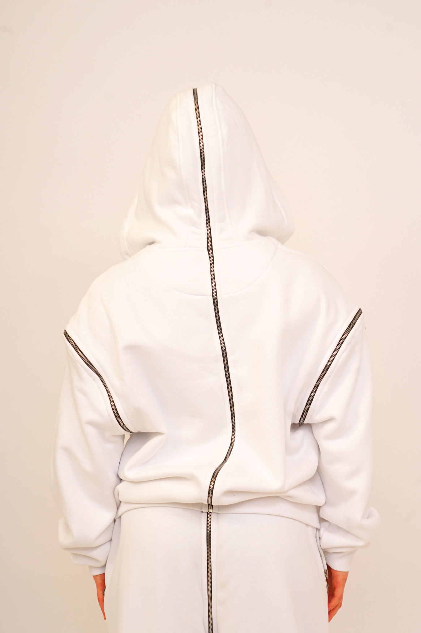 White twosides hoodie