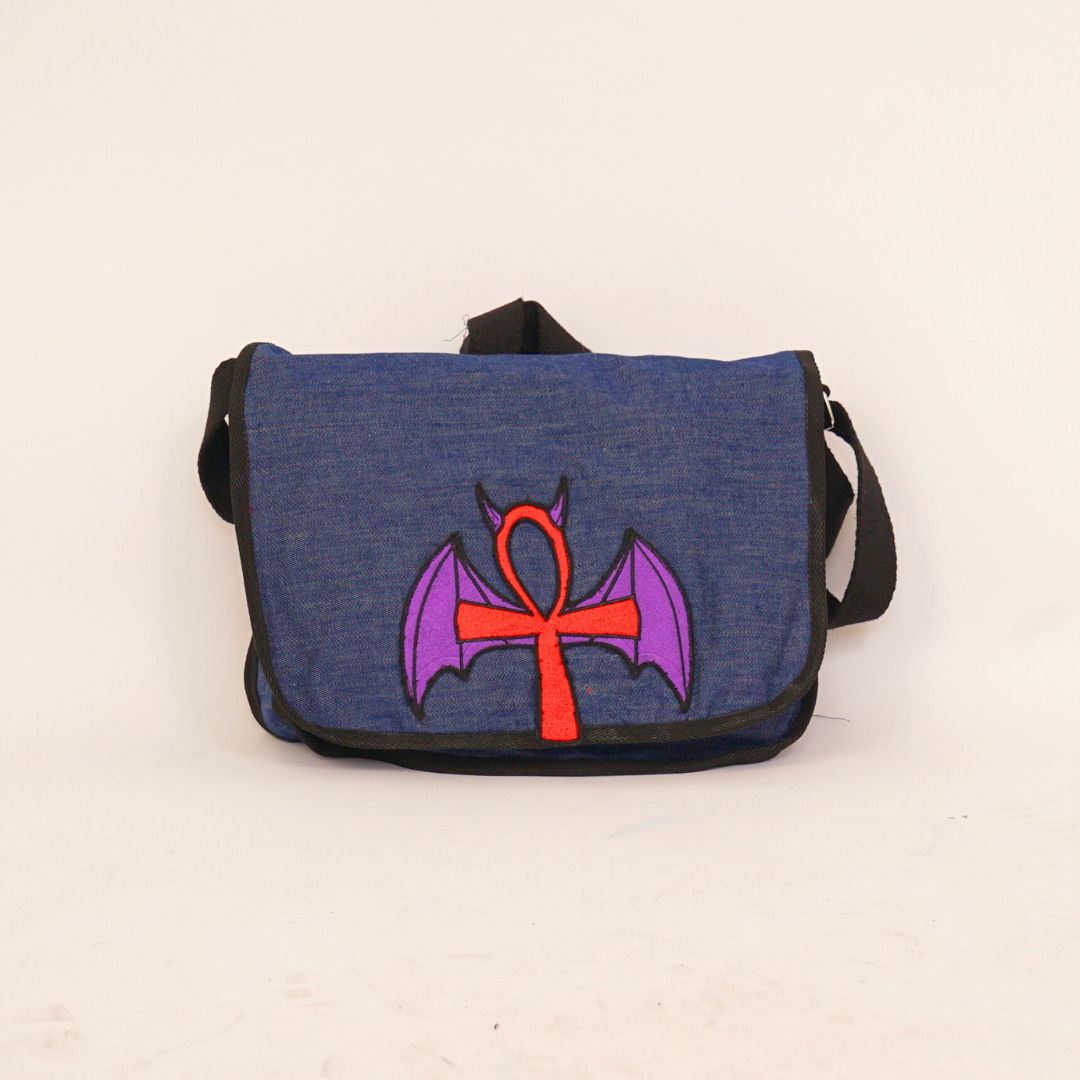Denim shoulder bag