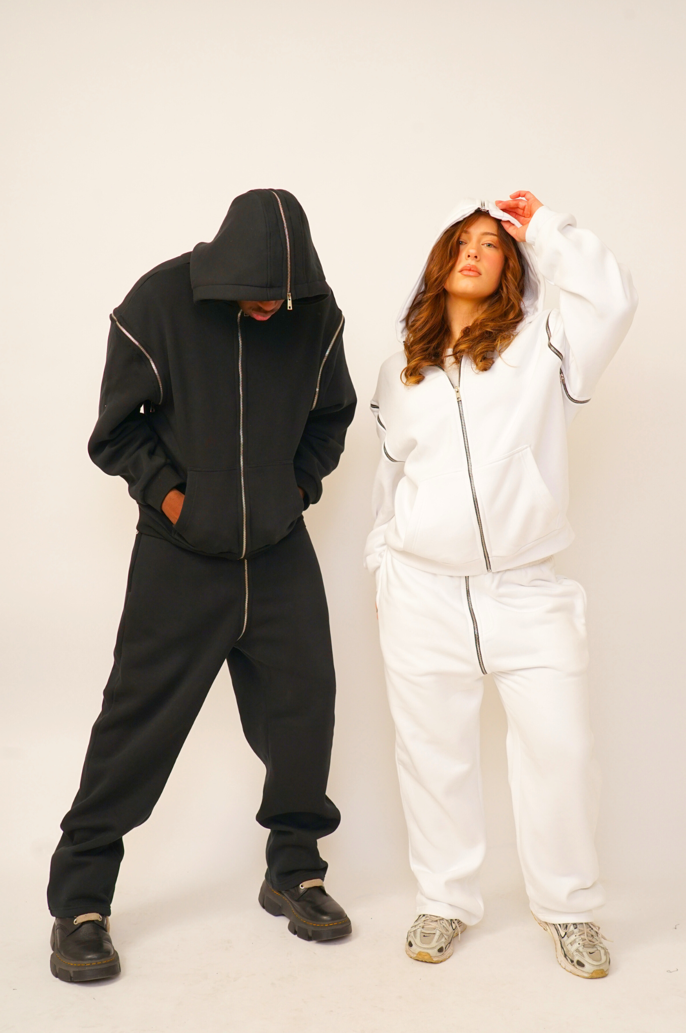 Twosides zipper tracksuit