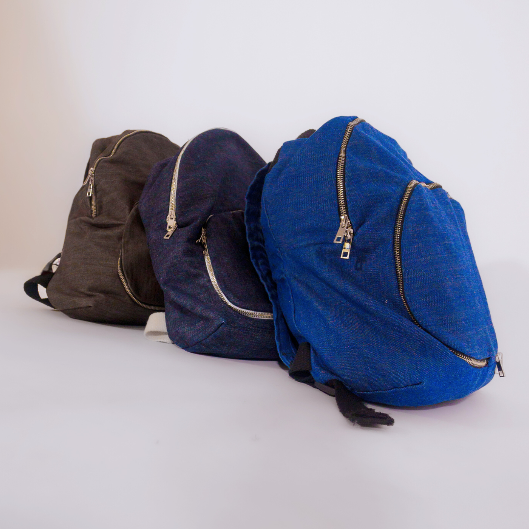 Denim backpack