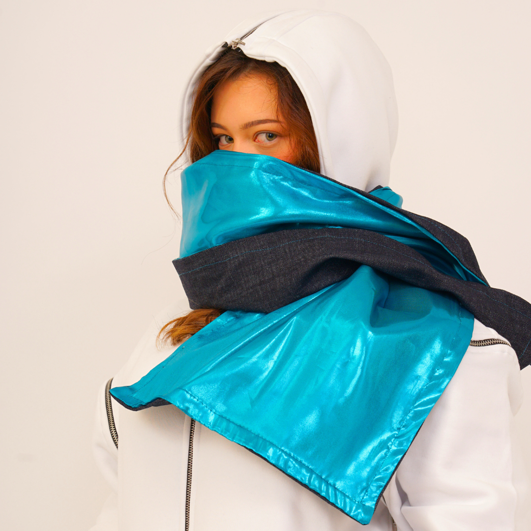 Angel bimaterial scarf