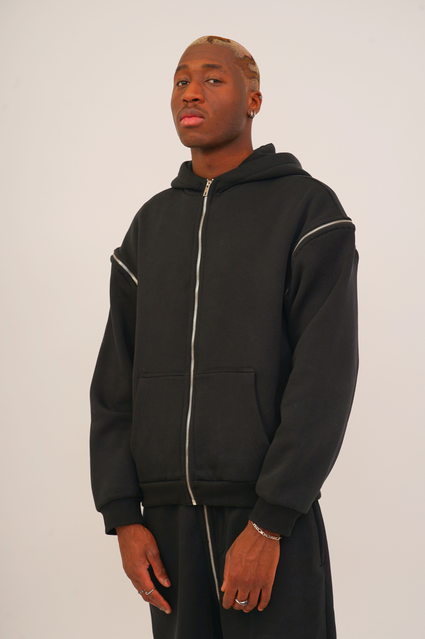 Black twosides hoodie