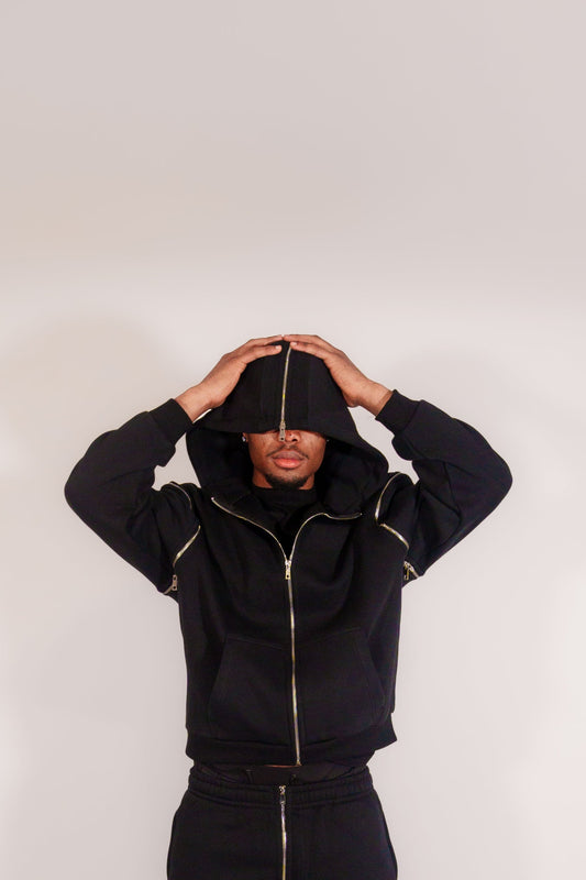 Black twosides hoodie